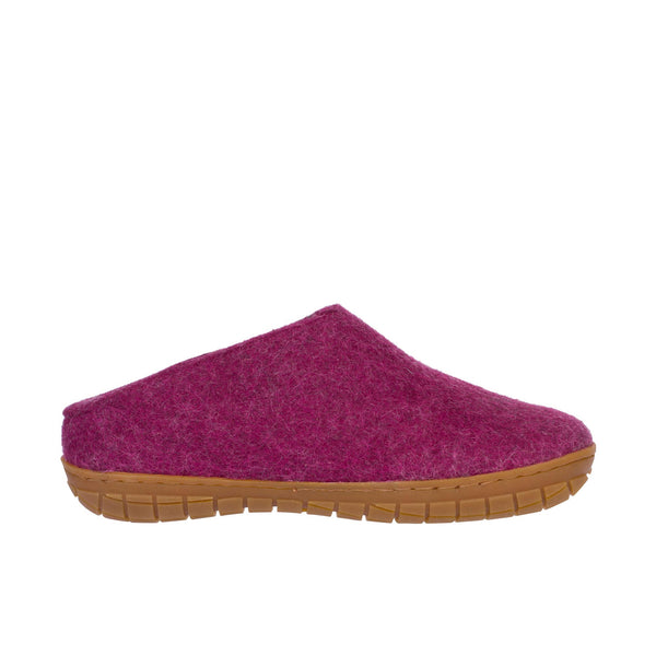 Glerups The Slip-On With Honey Rubber Sole Cranberry