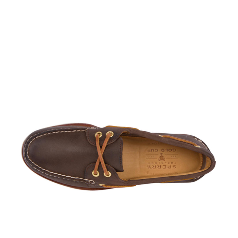 Sperry Gold Cup Authentic Original 2 Eye Brown Gold