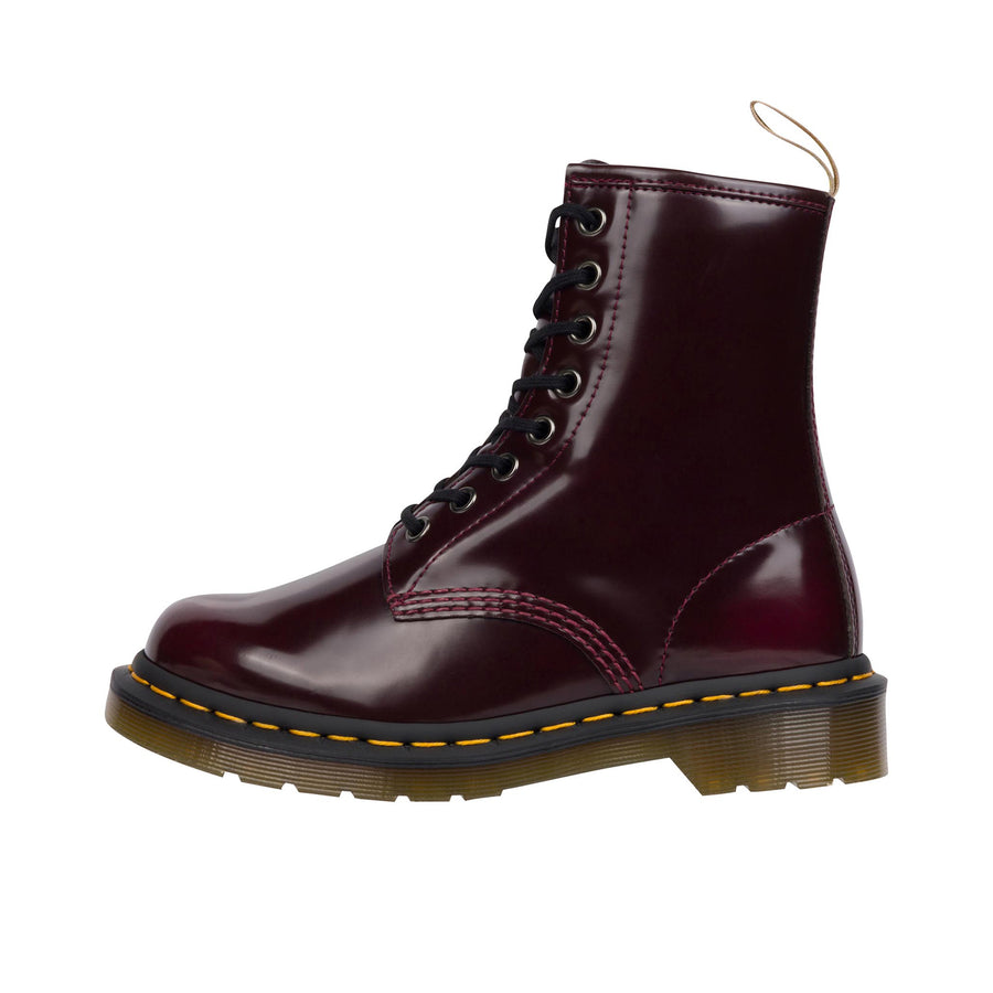 DR MARTENS 1460 Women's Buckle Pull Up Leather Lace Up Boots