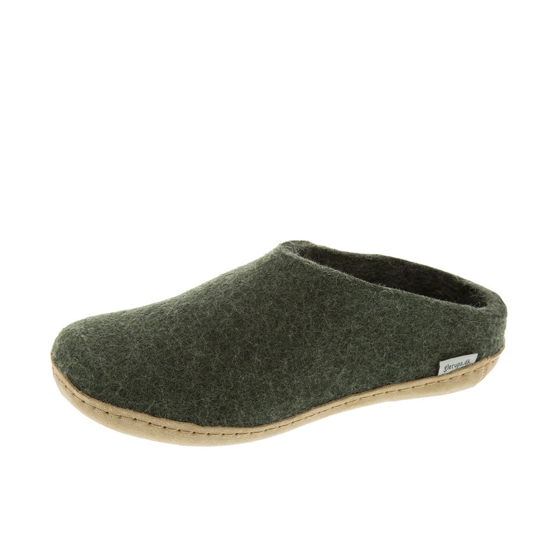 Glerups The Slip-On With Leather Sole Forest