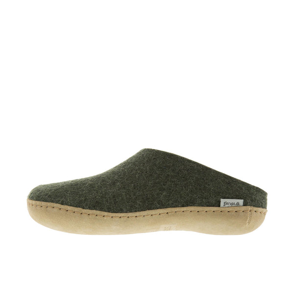 Glerups The Slip-On With Leather Sole Forest