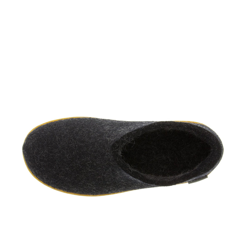 Glerups The Shoe With Honey Rubber Sole Charcoal