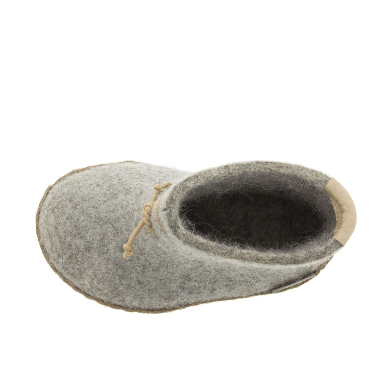 Glerups Toddlers The Boot With Leather Sole Grey