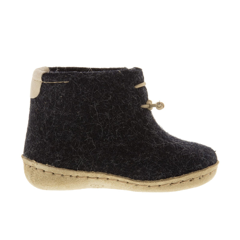 Glerups Toddlers The Boot With Leather Sole Charcoal
