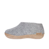Glerups Childrens The Shoe With Leather Sole Grey Thumbnail 2