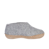 Glerups Childrens The Shoe With Leather Sole Grey Thumbnail 3
