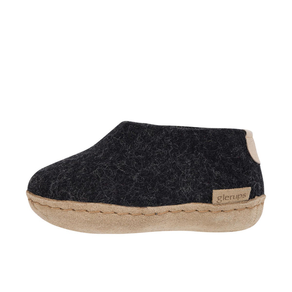 Glerups Toddlers The Shoe Leather Sole Charcoal