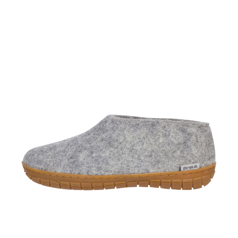 Glerups The Shoe With Honey Rubber Sole Grey