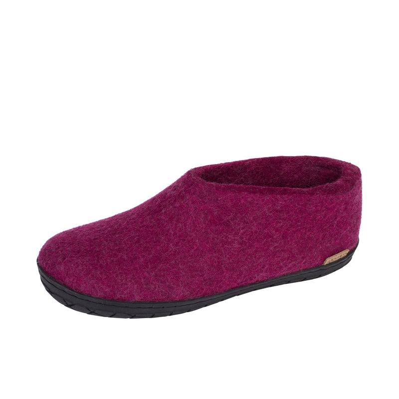 Glerups The Shoe With Black Rubber Sole Cranberry