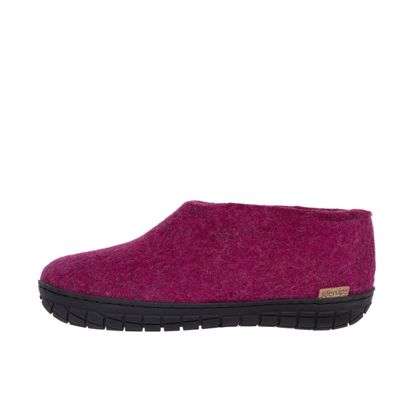 Glerups The Shoe With Black Rubber Sole Cranberry