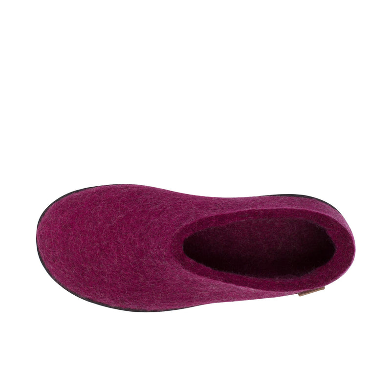 Glerups The Shoe With Black Rubber Sole Cranberry