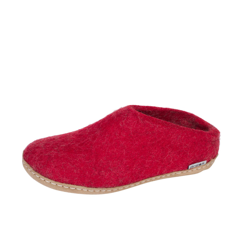 Glerups The Slip-On With Leather Sole Red