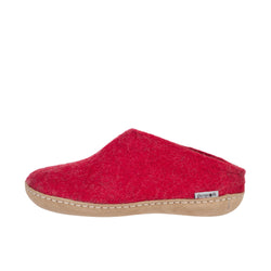 Glerups The Slip-On With Leather Sole Red