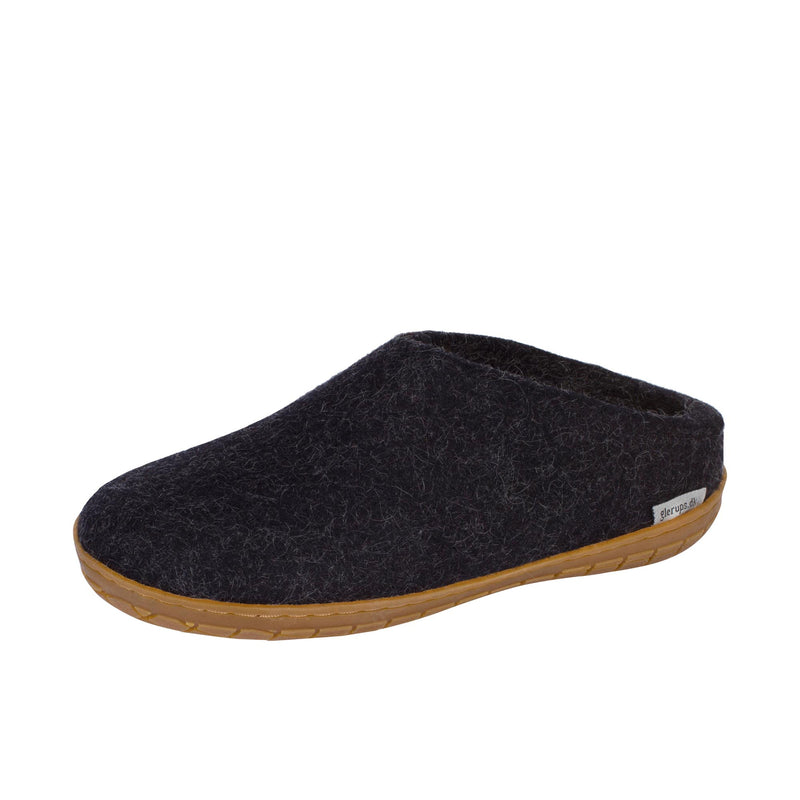 Glerups The Slip-On With Honey Rubber Sole Charcoal