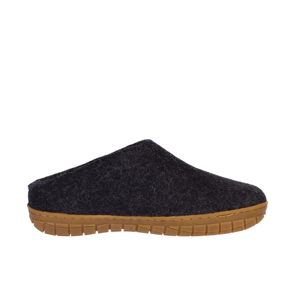 Glerups The Slip-On With Honey Rubber Sole Charcoal