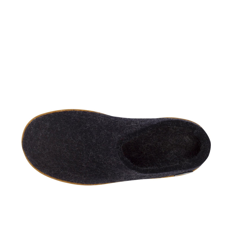 Glerups The Slip-On With Honey Rubber Sole Charcoal