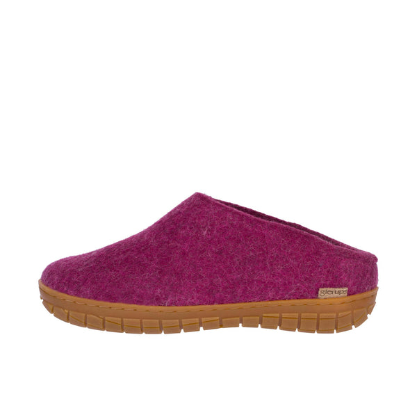 Glerups The Slip-On With Honey Rubber Sole Cranberry