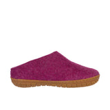 Glerups The Slip-On With Honey Rubber Sole Cranberry Thumbnail 3
