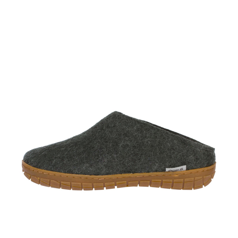Glerups The Slip-On With Honey Rubber Sole Forest