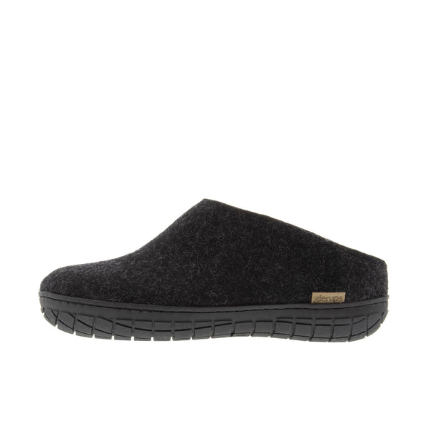 Glerups The Slip-On With Black Rubber Sole Charcoal