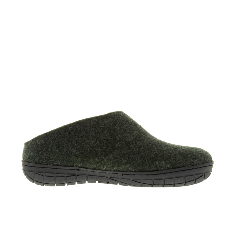 Glerups The Slip-On With Black Rubber Sole Forest