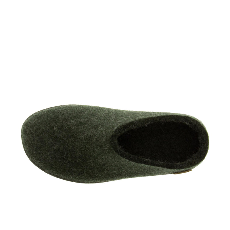 Glerups The Slip-On With Black Rubber Sole Forest