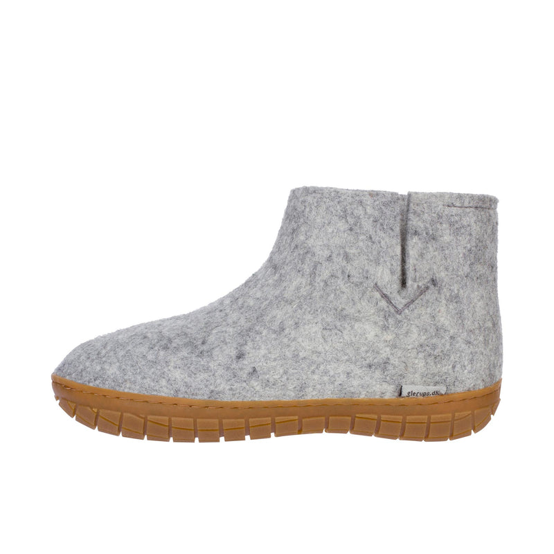 Glerups The Boot With Honey Rubber Sole Grey