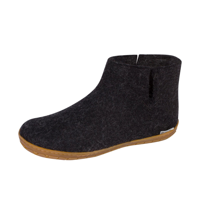Glerups The Boot With Honey Rubber Sole Charcoal