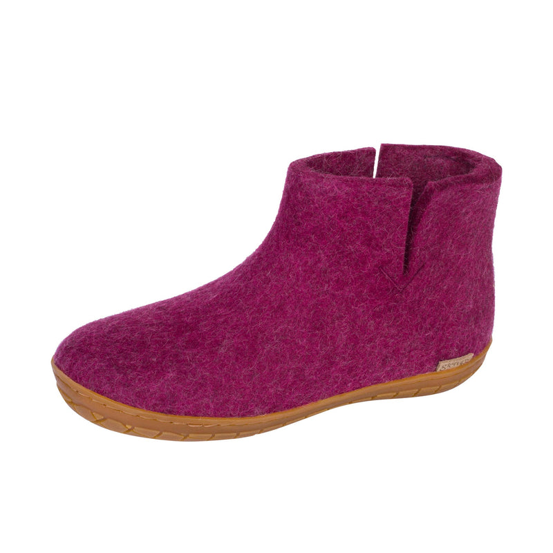Glerups The Boot With Honey Rubber Sole Cranberry