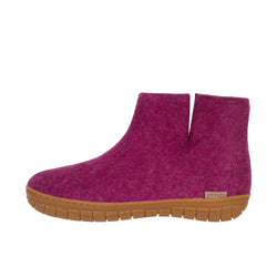 Glerups The Boot With Honey Rubber Sole Cranberry