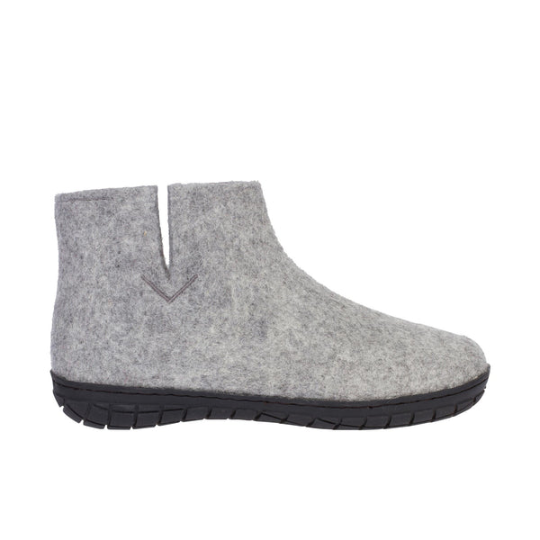 Glerups The Boot With Black Rubber Sole Grey