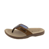 Sperry Baitfish Leather Flip Flop Brown Thumbnail 5