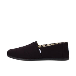 TOMS Alpargata Recycled Cotton Canvas Black Back Robert Wayne