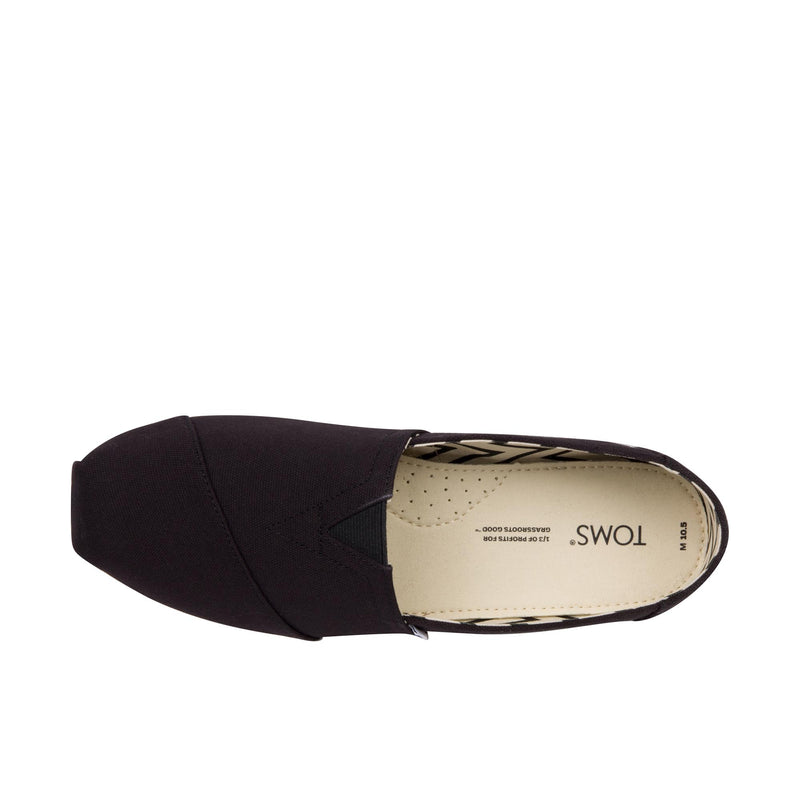 TOMS Alpargata Recycled Cotton Canvas Black Back