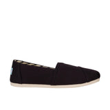 TOMS Womens Alpargata Black Recycled Cotton Canvas Thumbnail 3