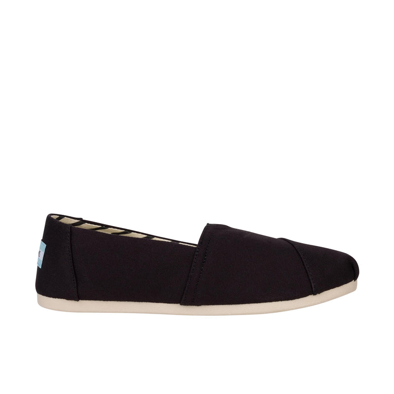 TOMS Womens Alpargata Black Recycled Cotton Canvas