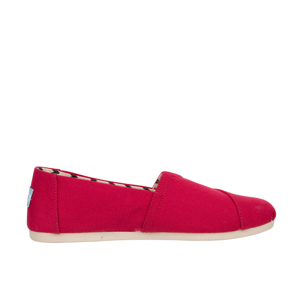 TOMS Womens Alpargata Recycled Cotton Canvas Red