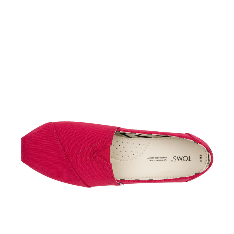 TOMS Womens Alpargata Recycled Cotton Canvas Red