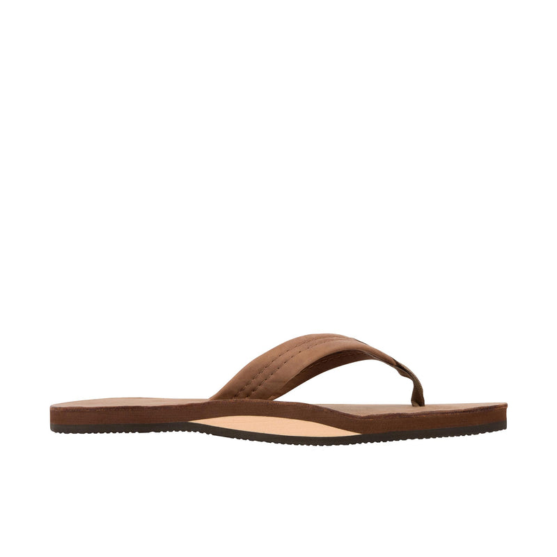 Rainbow Sandals Luxury Leather Single Layer Arch Nogales Wood
