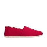 TOMS Alpargata Recycled Cotton Canvas Red Thumbnail 3
