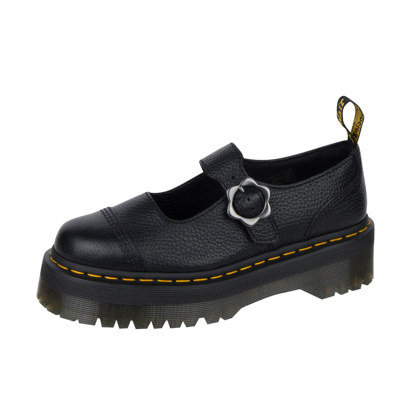 Dr Martens Womens Addina Flower Milled Nappa Leather Black