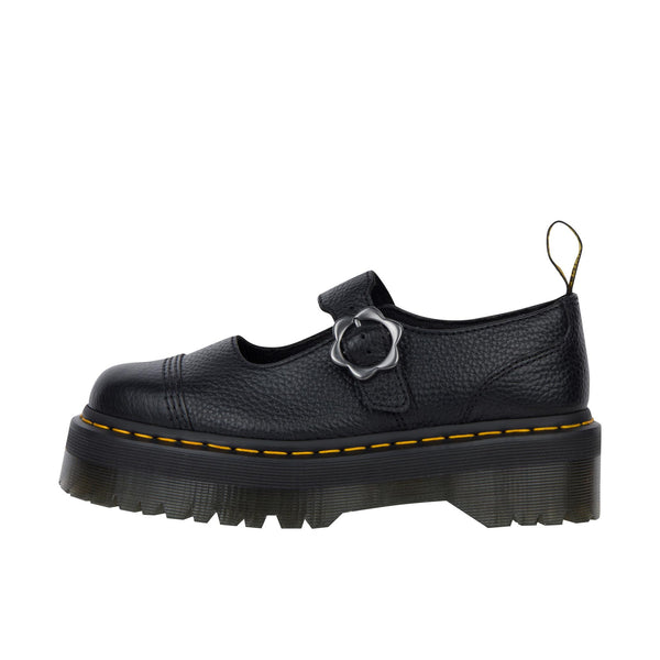 Dr Martens Womens Addina Flower Milled Nappa Leather Black