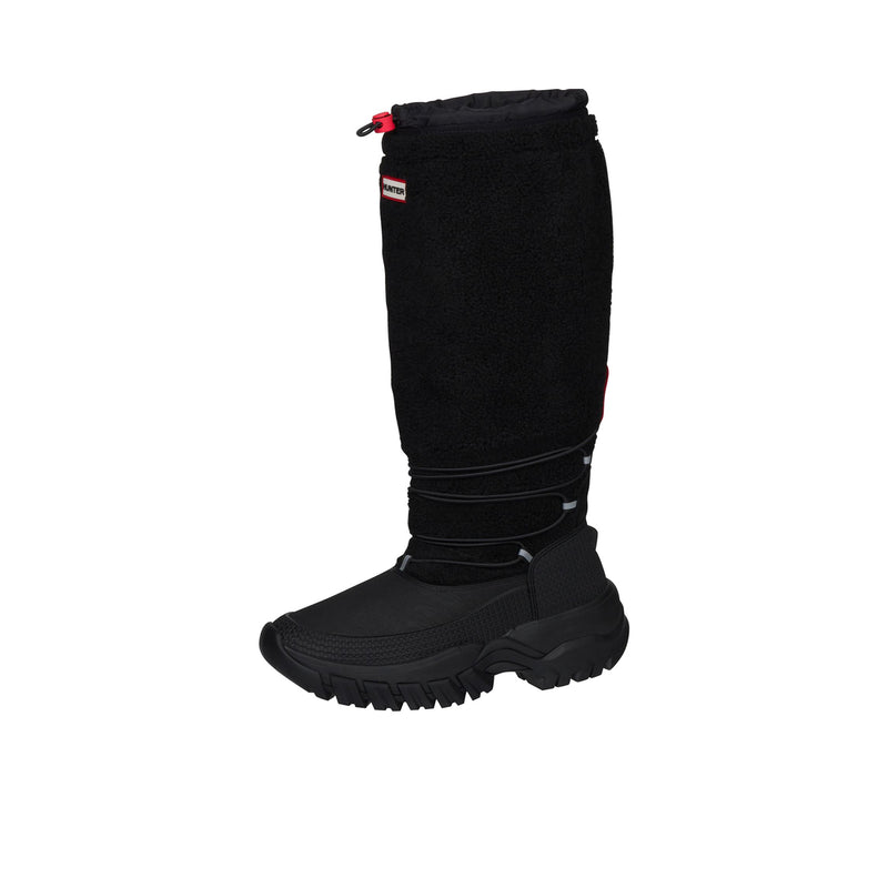 Hunter Womens Womens Wanderer Tall Sherpa Snow Boot Black