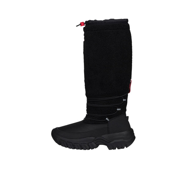 Hunter Womens Womens Wanderer Tall Sherpa Snow Boot Black