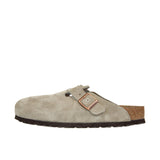 Birkenstock Boston Soft Footbed Suede Leather Taupe Thumbnail 2