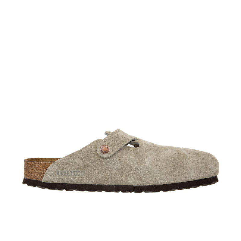Birkenstock Boston Soft Footbed Suede Leather Taupe