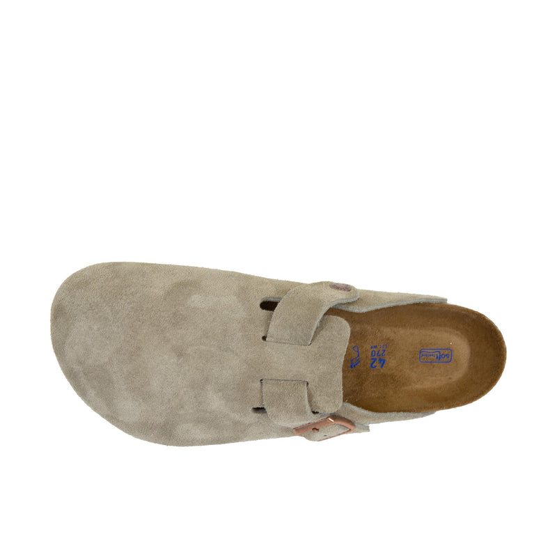 Birkenstock Boston Soft Footbed Suede Leather Taupe
