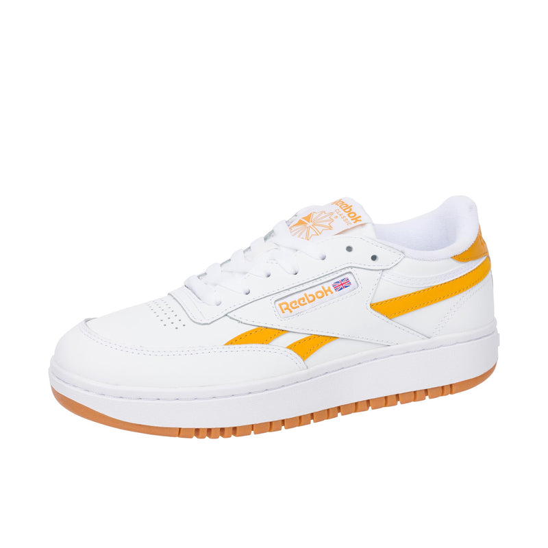 Reebok Womens Club C Double Revenge White/Bright Ochre/Reebok Rubber Gum