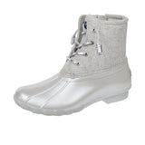 Sperry Kids Childrens Saltwater Boot Grey Canvas Thumbnail 5