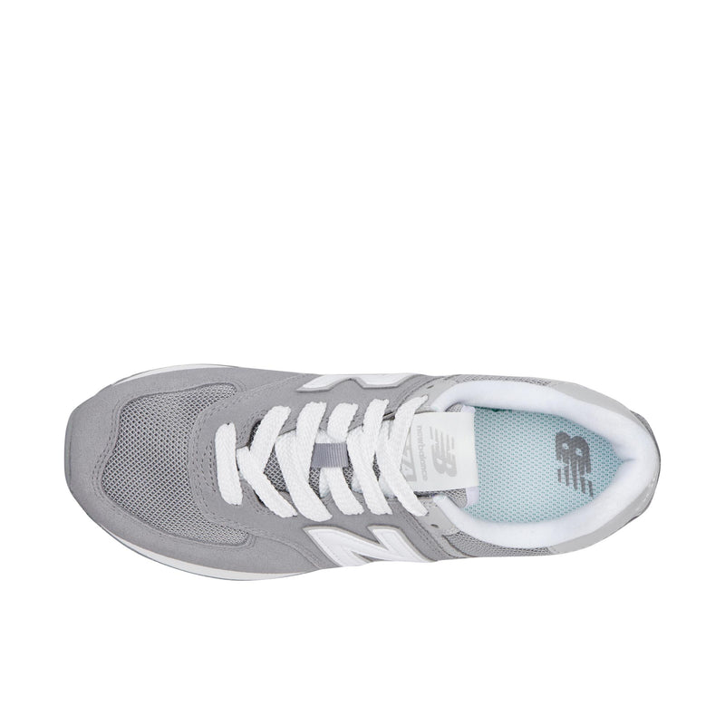 New Balance Womens 574+ Shadow Grey/Rain Cloud/White